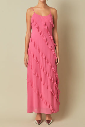 ENDLESS ROSE - Slip Ruffled Dress - DRESSES available at Objectrare