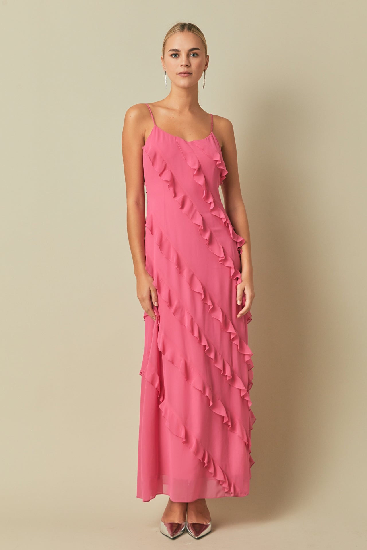 ENDLESS ROSE - Slip Ruffled Dress - DRESSES available at Objectrare