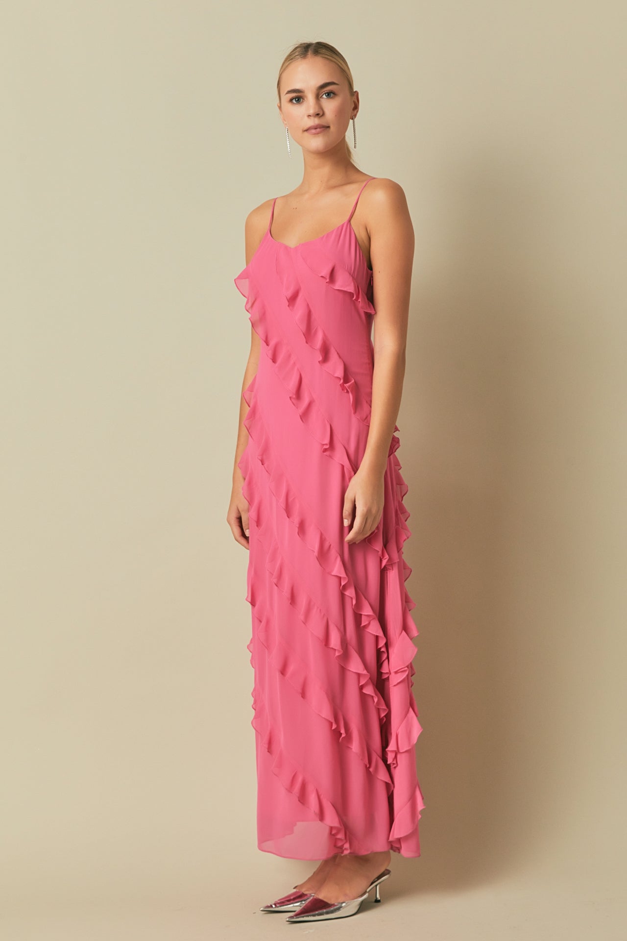 ENDLESS ROSE - Slip Ruffled Dress - DRESSES available at Objectrare