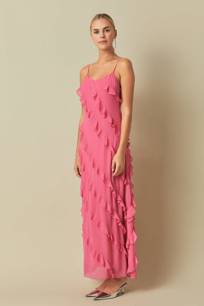 ENDLESS ROSE - Slip Ruffled Dress - DRESSES available at Objectrare