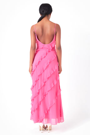ENDLESS ROSE - Slip Ruffled Dress - DRESSES available at Objectrare