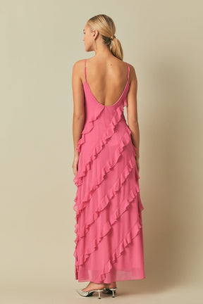 ENDLESS ROSE - Slip Ruffled Dress - DRESSES available at Objectrare
