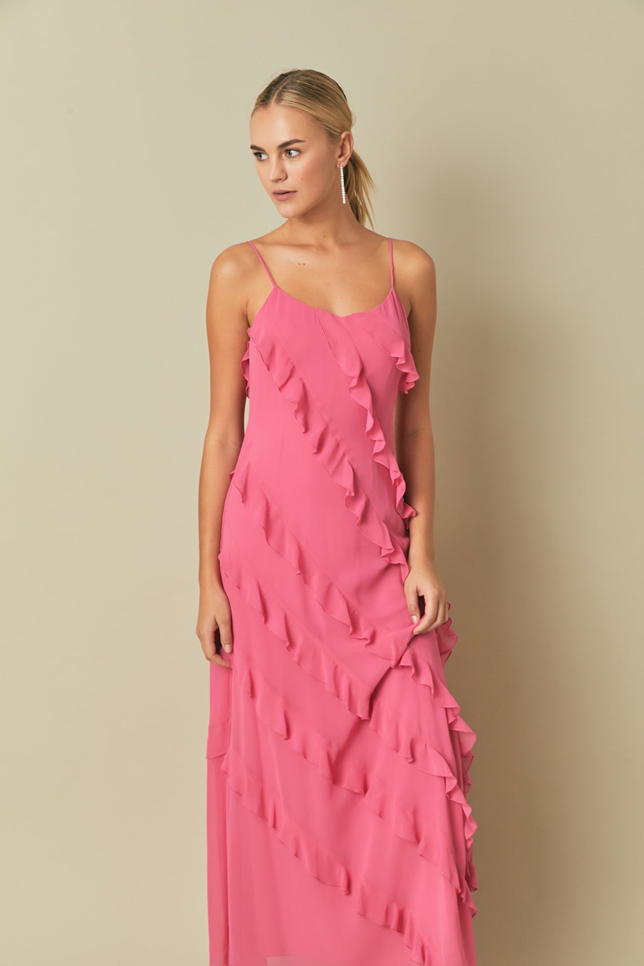ENDLESS ROSE - Slip Ruffled Dress - DRESSES available at Objectrare