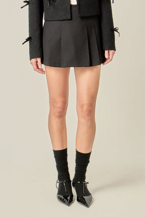 ENGLISH FACTORY - Pleated Mid Rise Skorts - SKORTS available at Objectrare