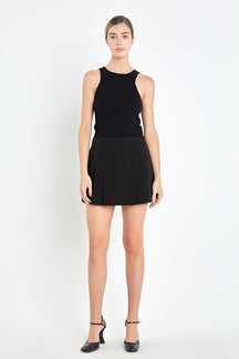 ENGLISH FACTORY - Pleated Mid Rise Skorts - SKORTS available at Objectrare