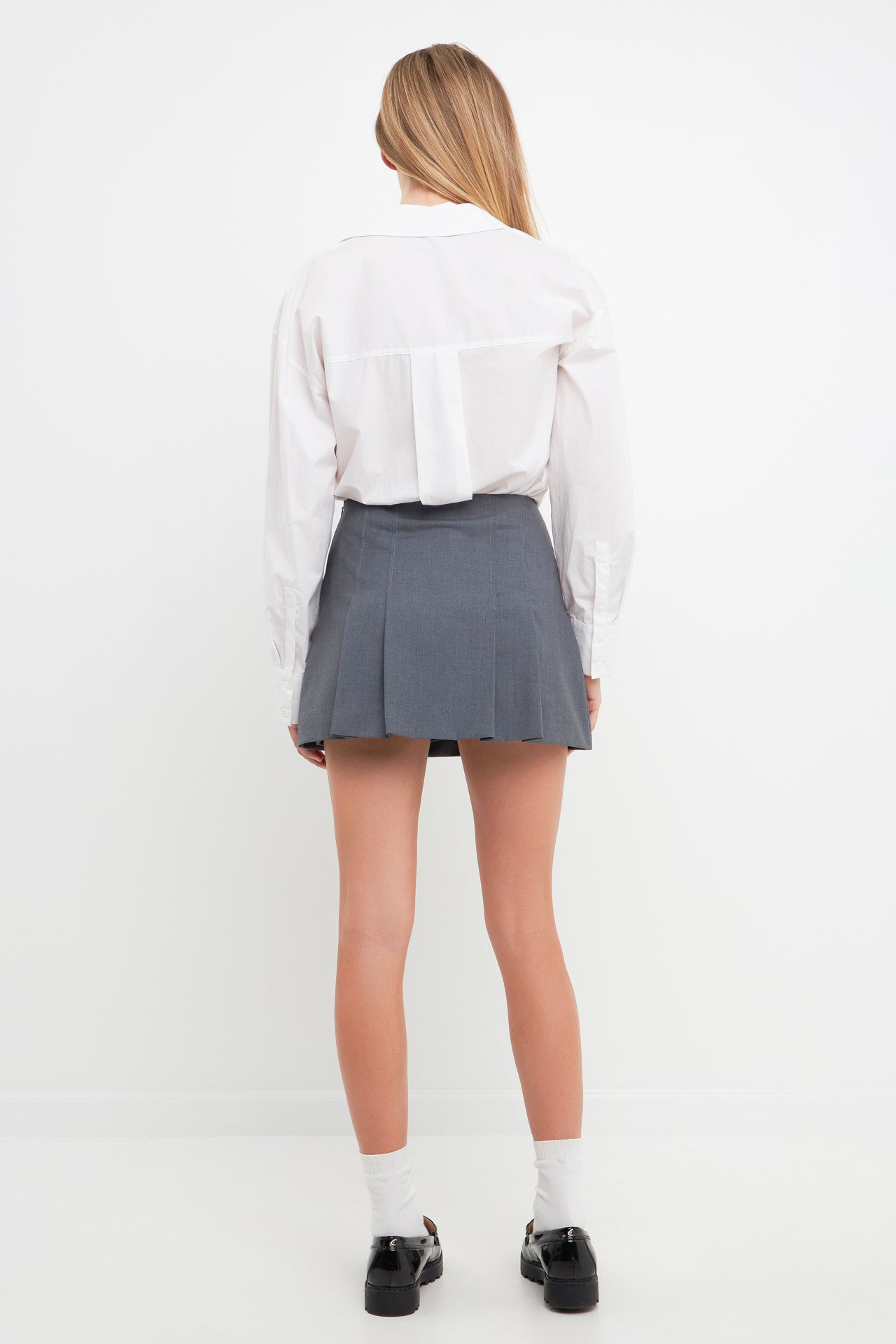 ENGLISH FACTORY - Pleated Mid Rise Skorts - SKORTS available at Objectrare