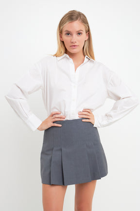 ENGLISH FACTORY - Pleated Mid Rise Skorts - SKORTS available at Objectrare