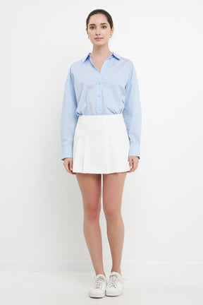 ENGLISH FACTORY - Pleated Mid Rise Skorts - SKORTS available at Objectrare