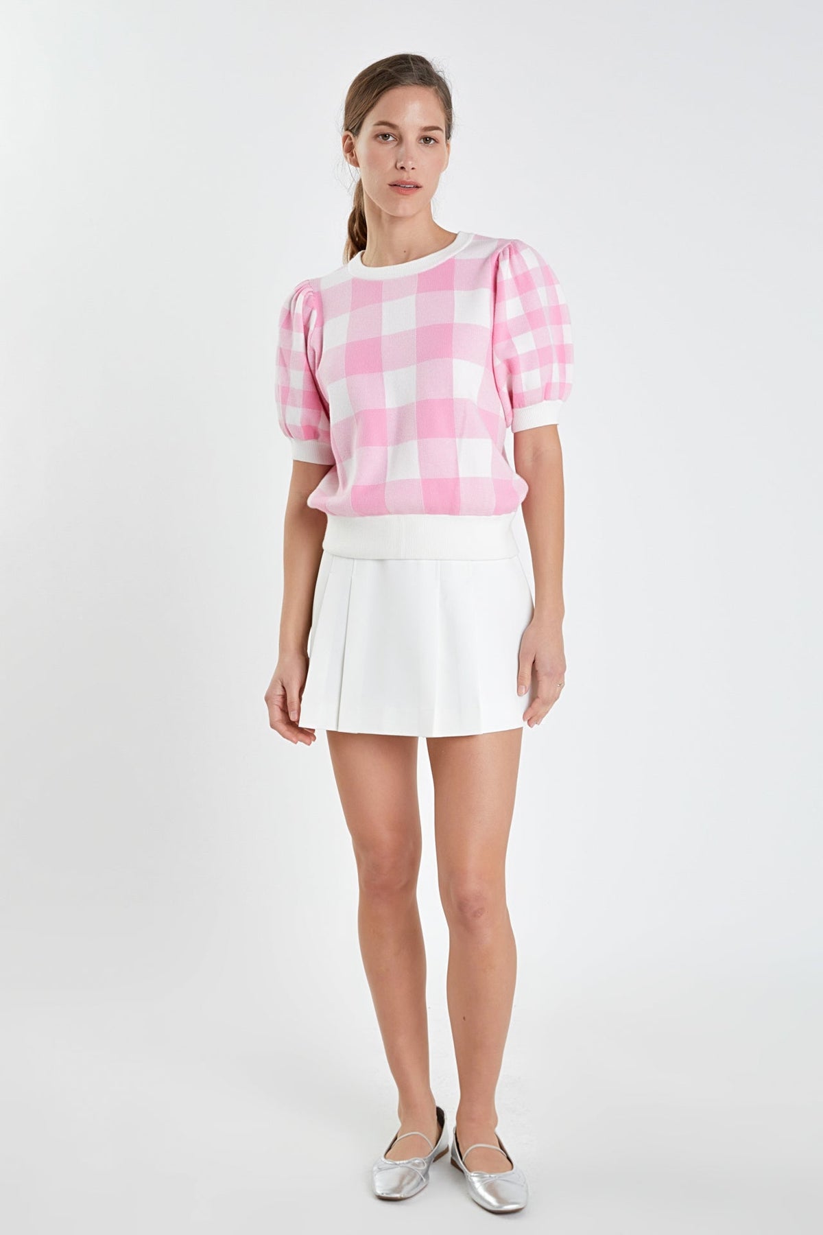 Pleated Mid Rise Skorts