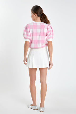 ENGLISH FACTORY - Pleated Mid Rise Skorts - SKORTS available at Objectrare