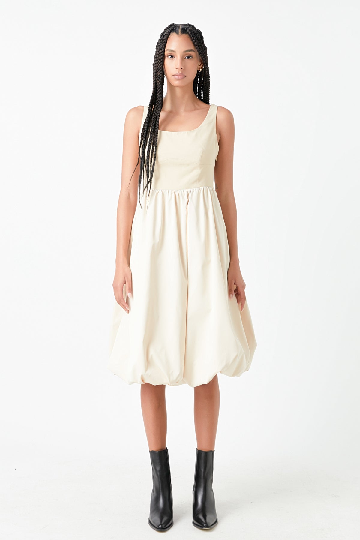 GREY LAB - Combination Midi Dress - DRESSES available at Objectrare