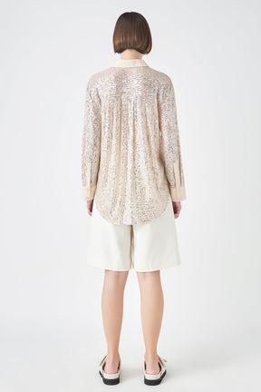 GREY LAB - Grey Lab - Oversized Sequin Shirt - SHIRTS & BLOUSES available at Objectrare