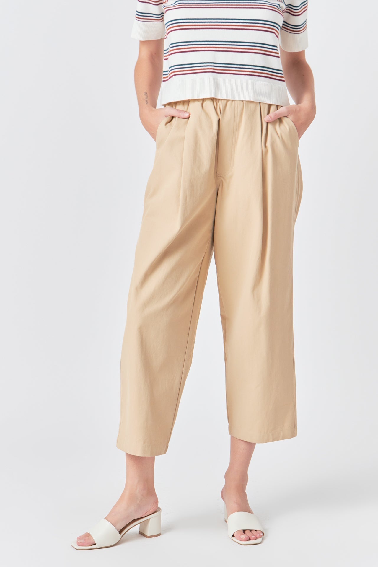 GREY LAB - Wide Fit Cropped Pants - PANTS available at Objectrare