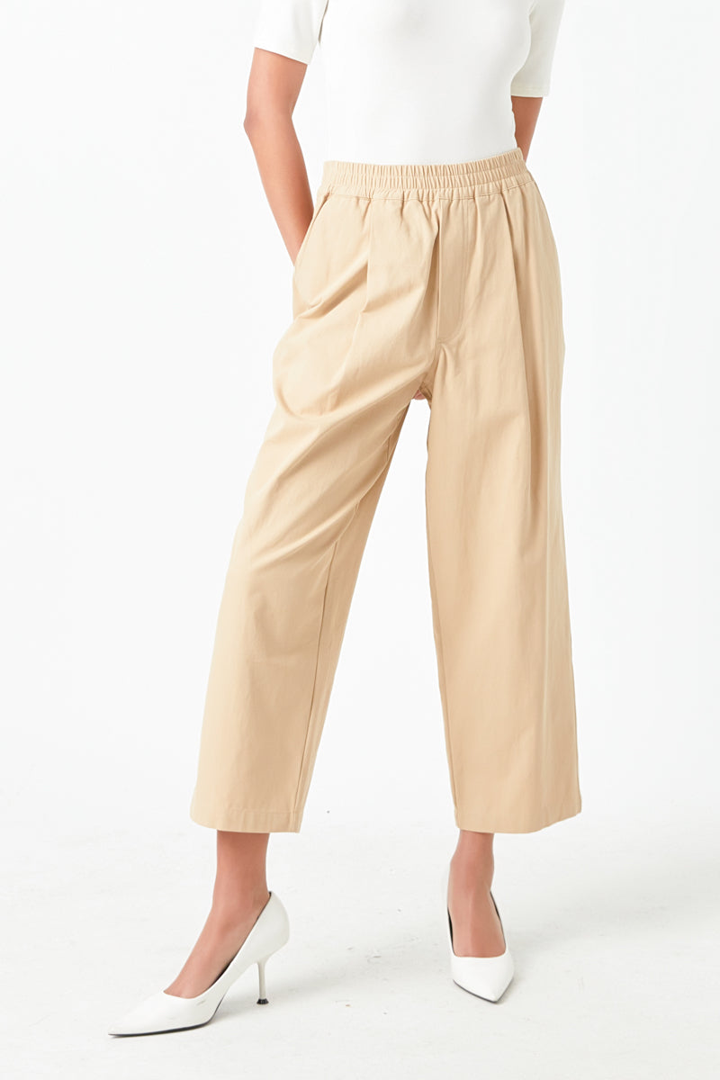 GREY LAB - Wide Fit Cropped Pants - PANTS available at Objectrare