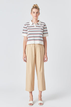 GREY LAB - Wide Fit Cropped Pants - PANTS available at Objectrare