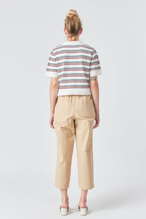 GREY LAB - Wide Fit Cropped Pants - PANTS available at Objectrare