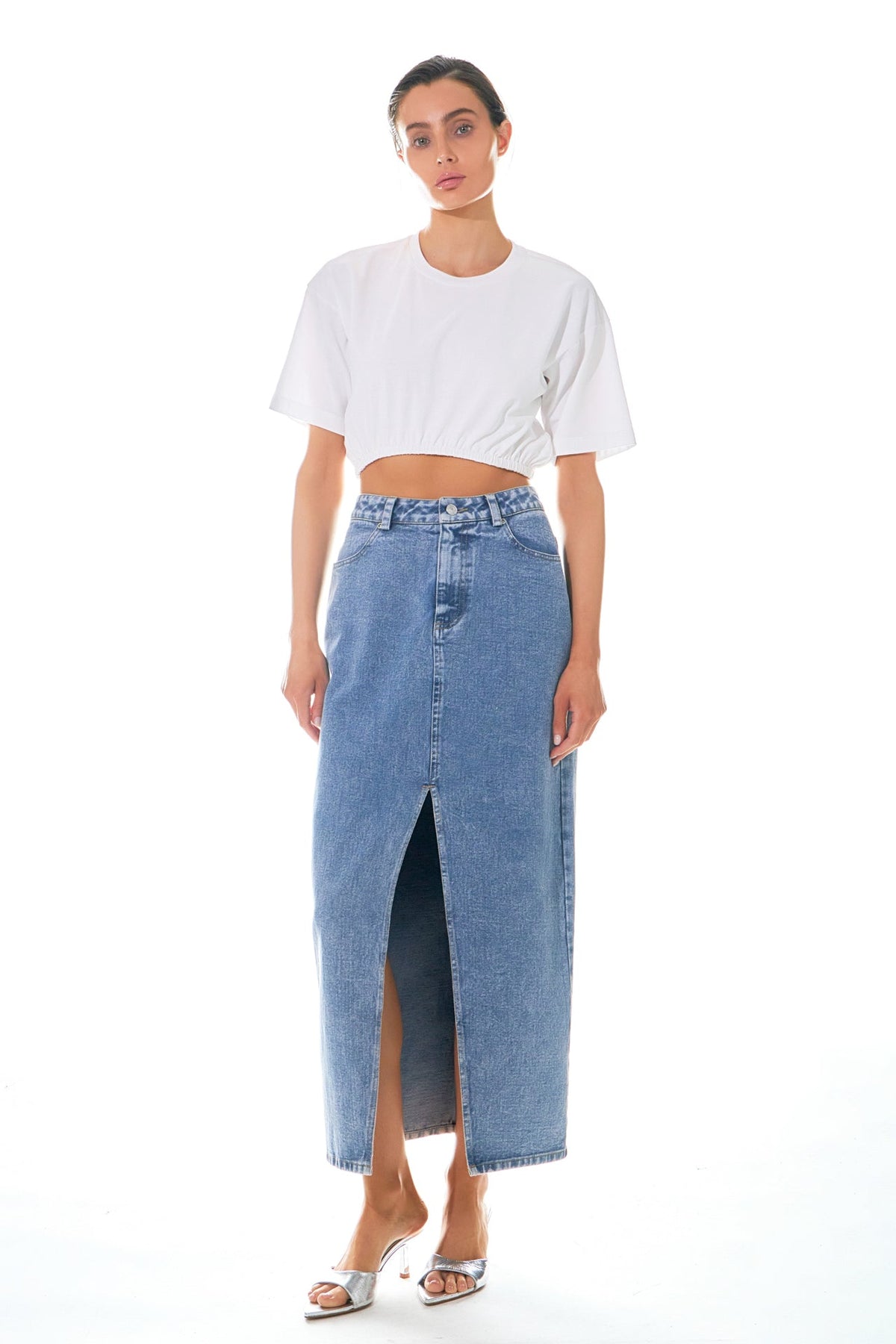 GREY LAB - Cropped T-Shirt - T-SHIRTS available at Objectrare