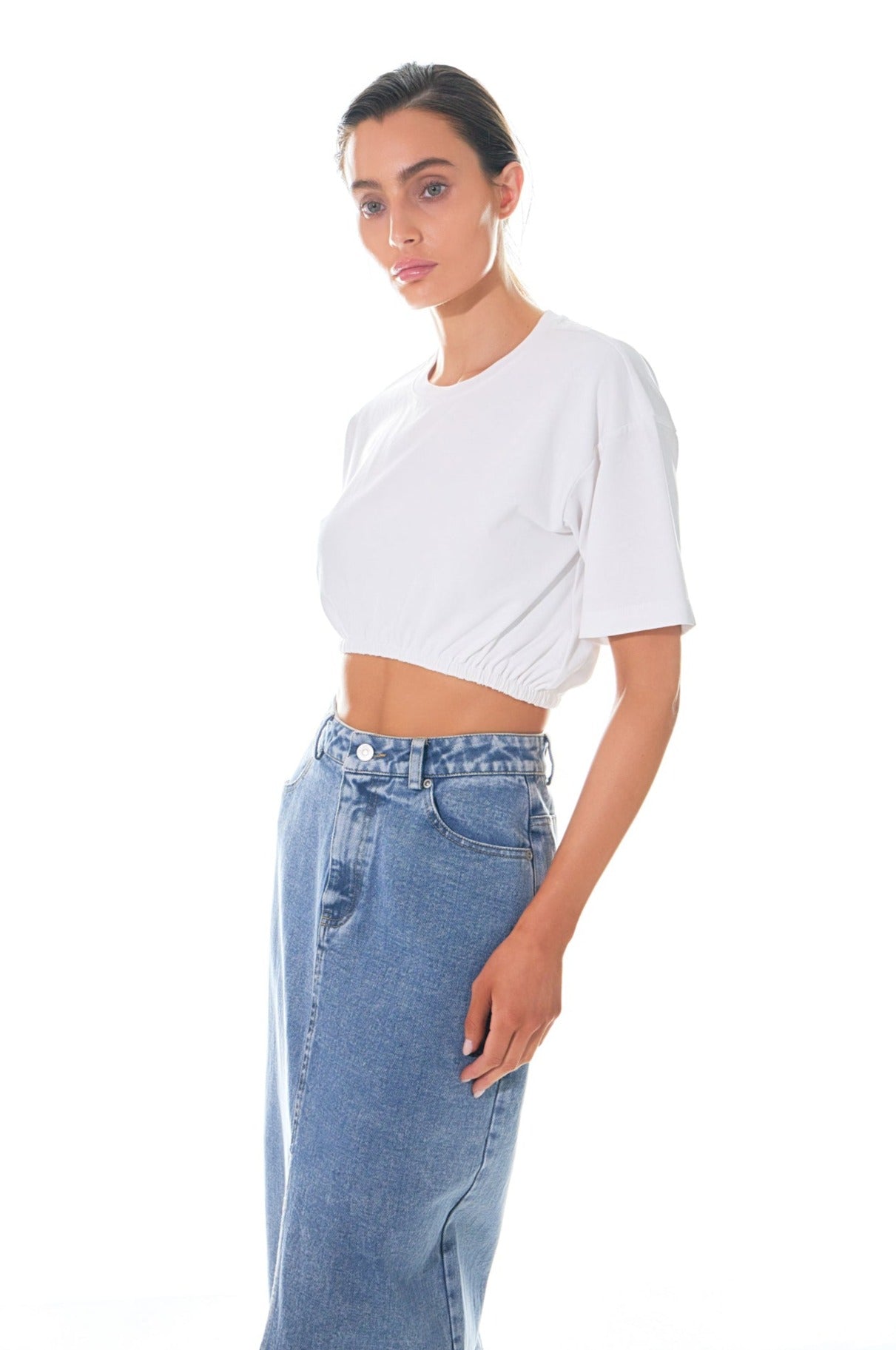 GREY LAB - Cropped T-Shirt - T-SHIRTS available at Objectrare