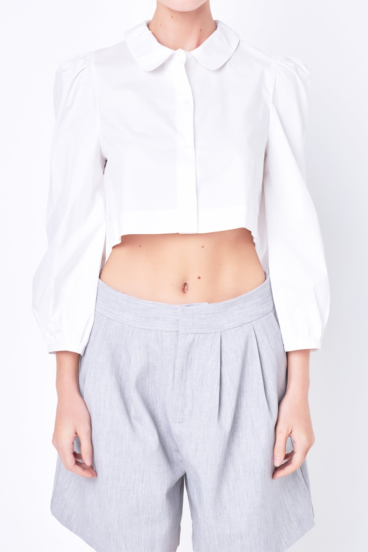 GREY LAB - Cropped Balloon Top - TOPS available at Objectrare