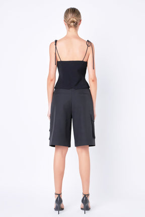 GREY LAB - Strappy Bow Fitted Vest - VEST available at Objectrare