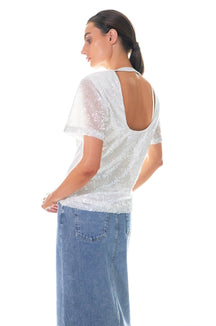 GREY LAB - Sequin Open Back Top - TOPS available at Objectrare
