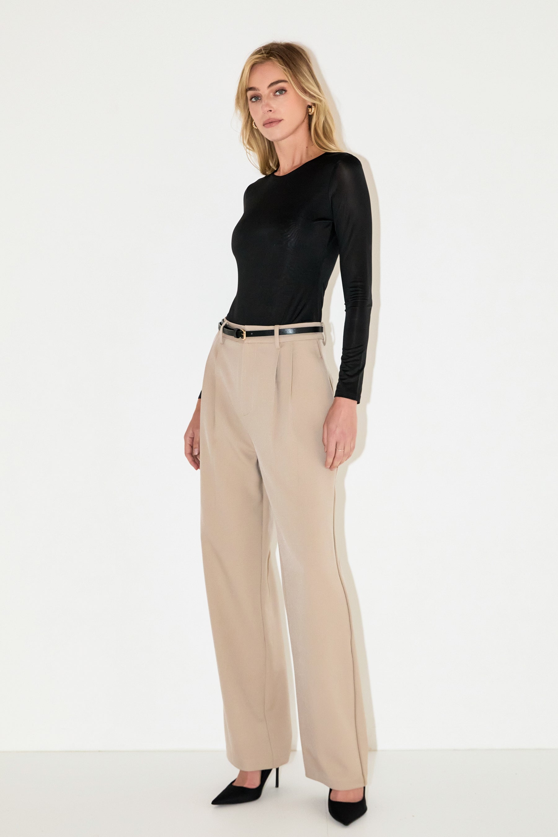 GREY LAB - Pleated Wide Trousers - PANTS available at Objectrare