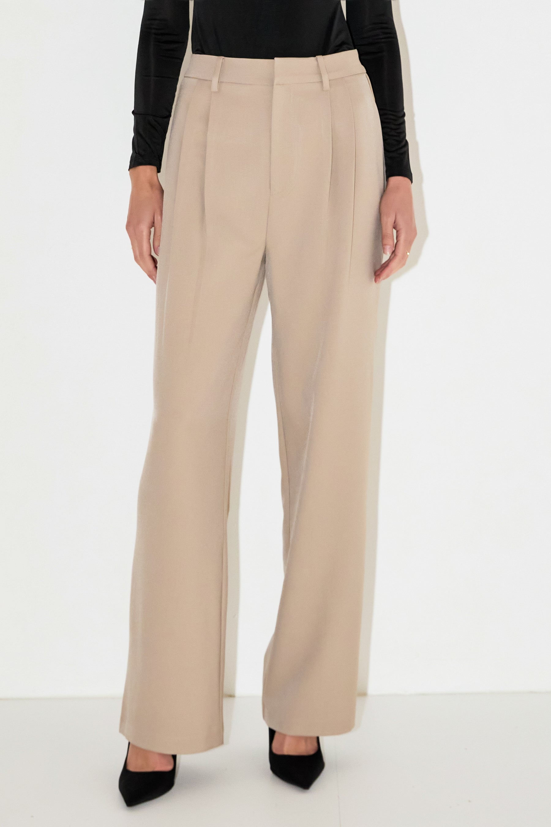 GREY LAB - Pleated Wide Trousers - PANTS available at Objectrare