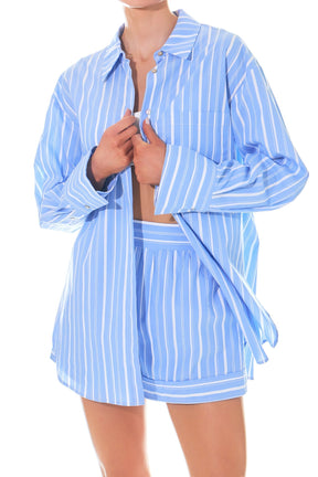 GREY LAB - Striped Oversized Shirt - SHIRTS & BLOUSES available at Objectrare