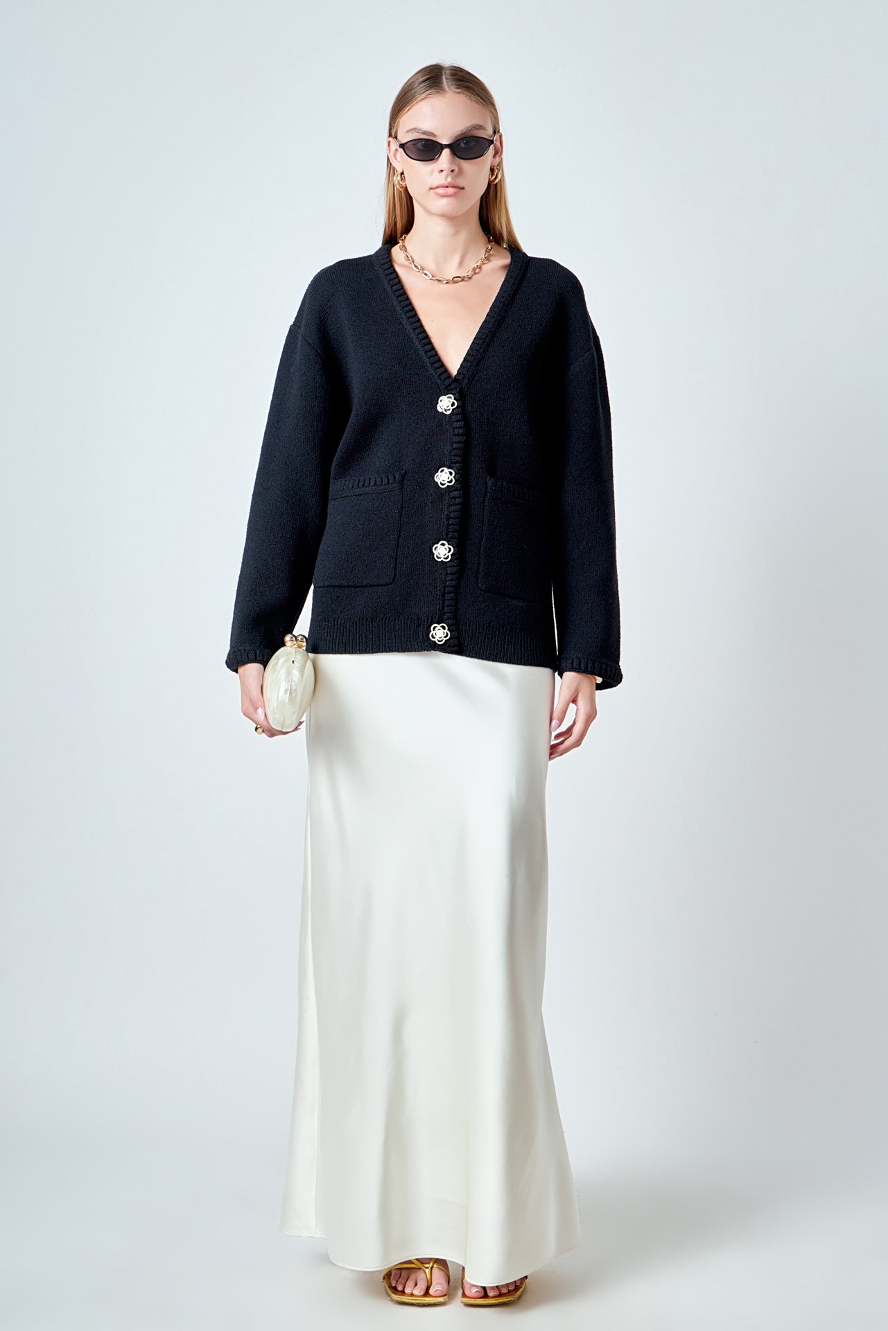 ENDLESS ROSE - Floral Button Down Cardigan - SWEATERS & KNITS available at Objectrare