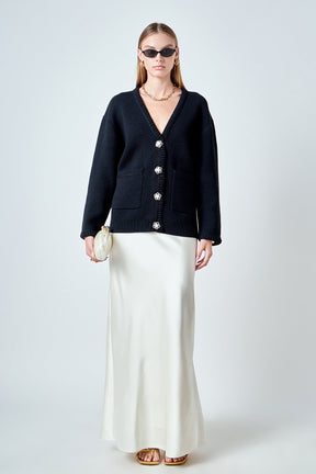 ENDLESS ROSE - Floral Button Down Cardigan - SWEATERS & KNITS available at Objectrare