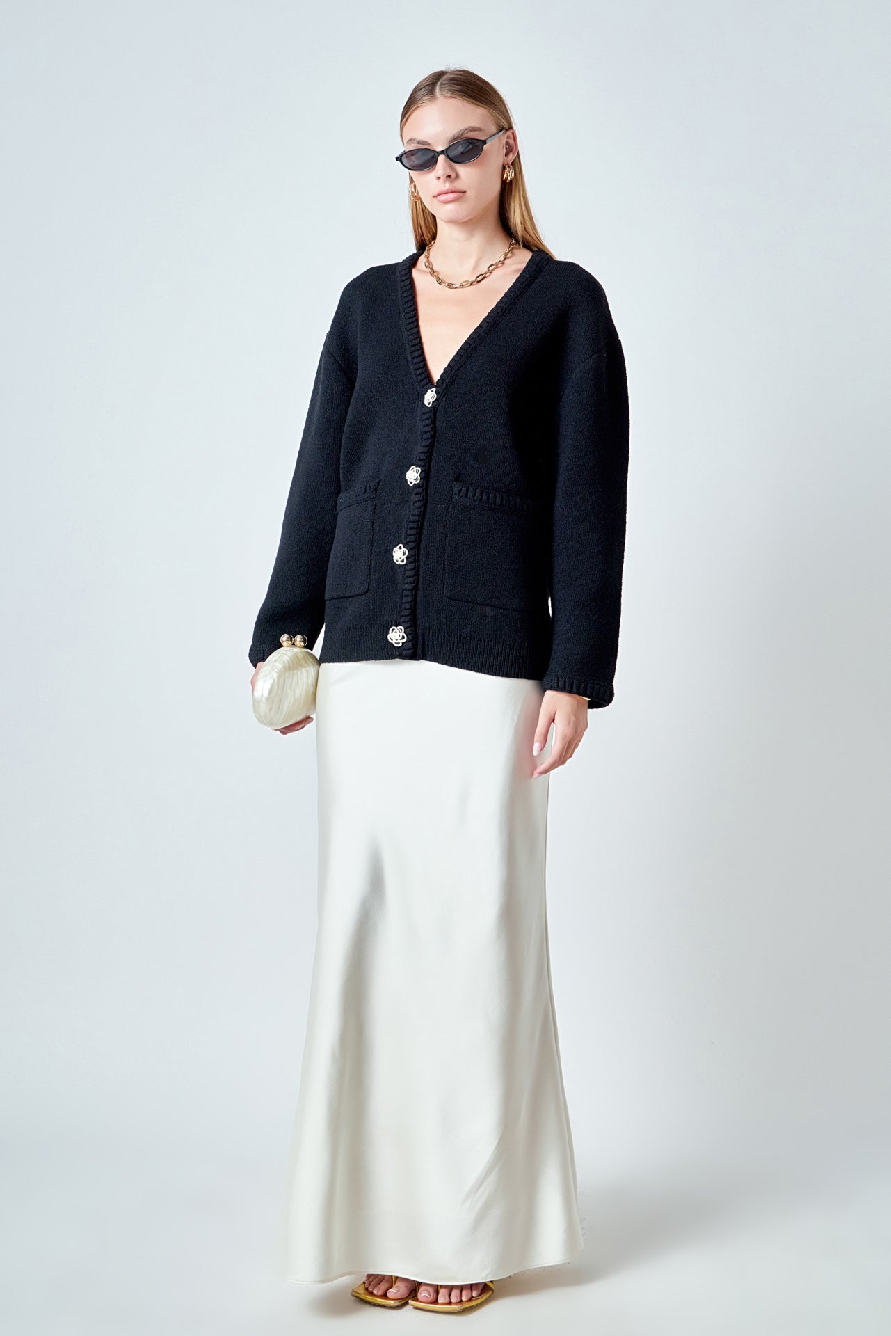 ENDLESS ROSE - Floral Button Down Cardigan - SWEATERS & KNITS available at Objectrare