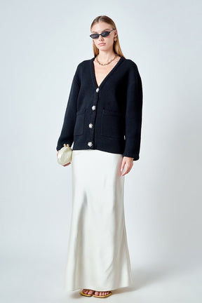 ENDLESS ROSE - Floral Button Down Cardigan - SWEATERS & KNITS available at Objectrare