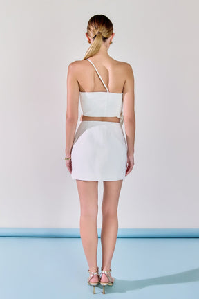 ENDLESS ROSE - Floral Twist Cropped Top - TOPS available at Objectrare