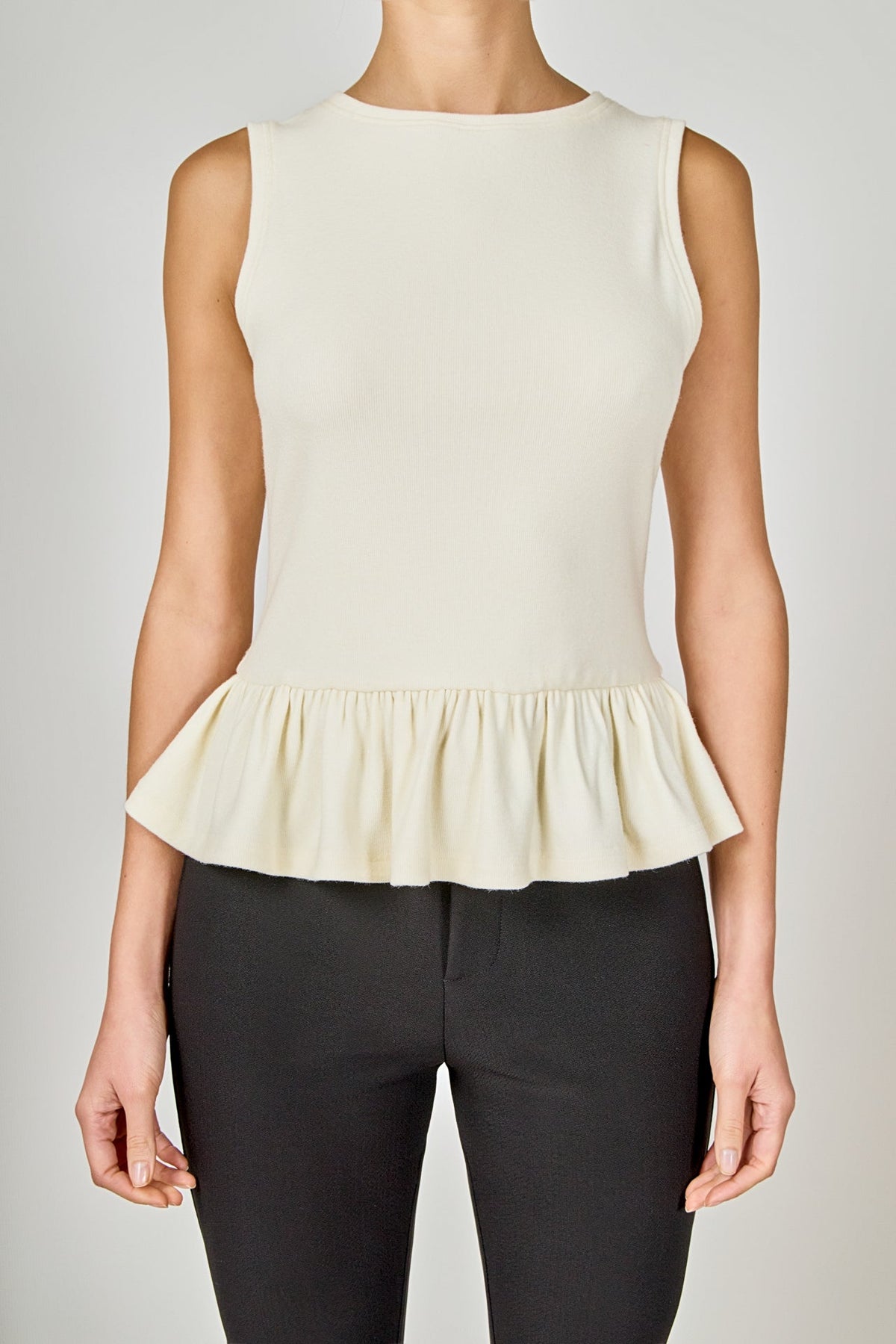ENDLESS ROSE - Peplum Knit Top - TOPS available at Objectrare