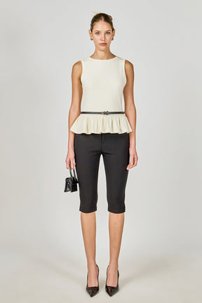 ENDLESS ROSE - Peplum Knit Top - TOPS available at Objectrare