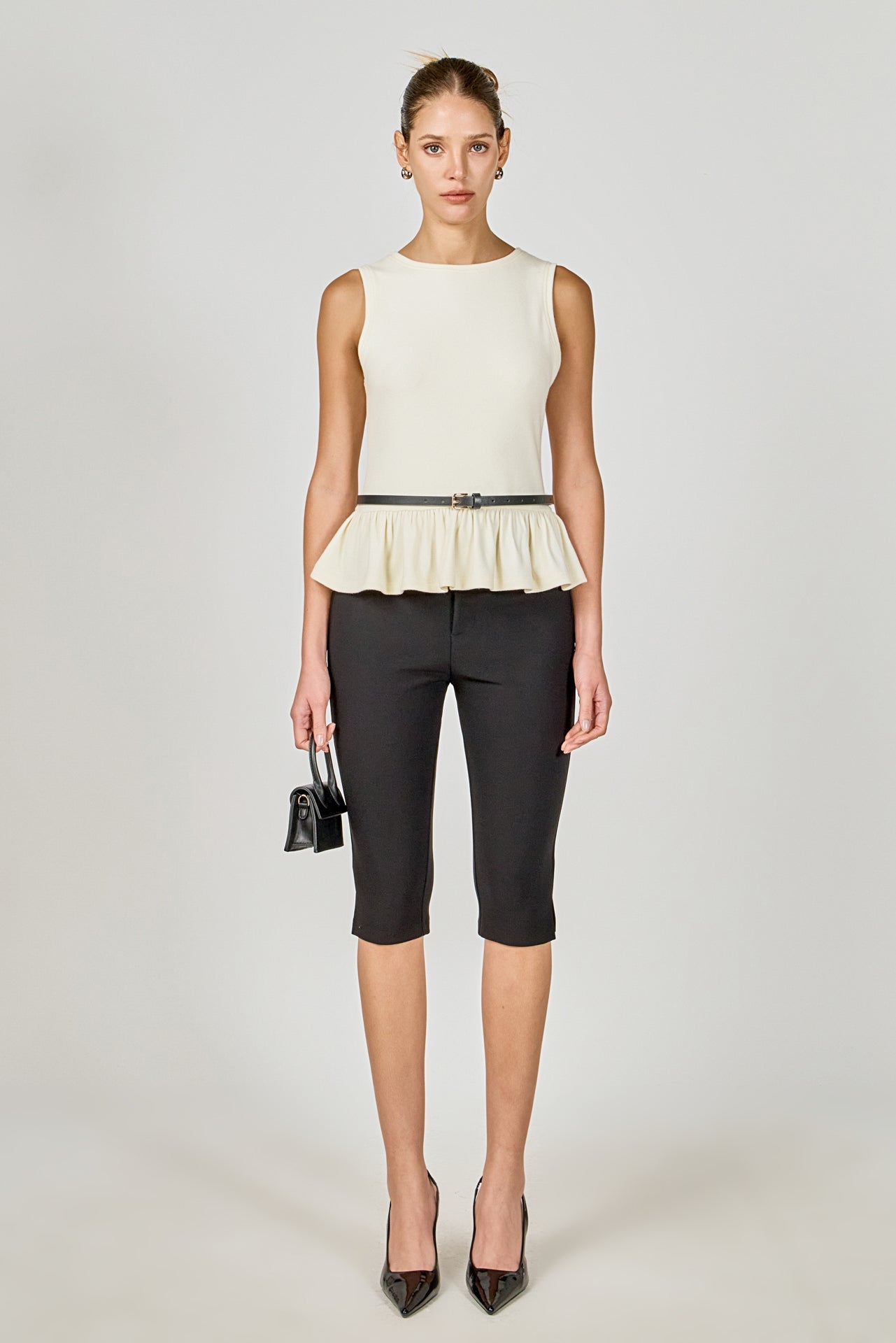 ENDLESS ROSE - Peplum Knit Top - TOPS available at Objectrare