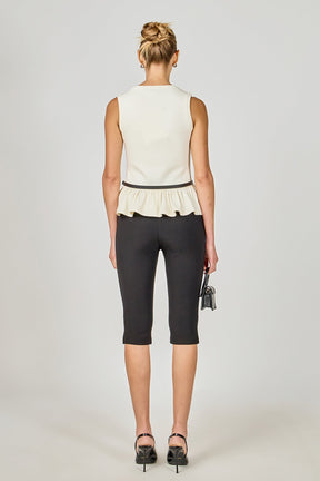 ENDLESS ROSE - Peplum Knit Top - TOPS available at Objectrare