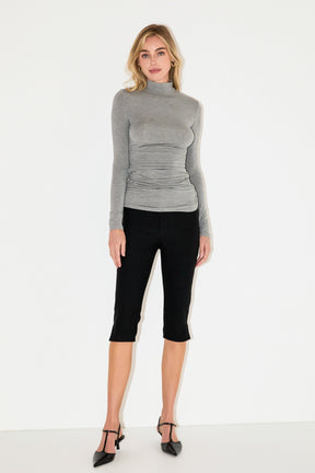GREY LAB - Ruched Turtleneck Top - TOPS available at Objectrare