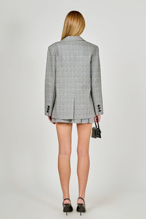ENDLESS ROSE - Oversized Plaid Bazer - BLAZERS available at Objectrare