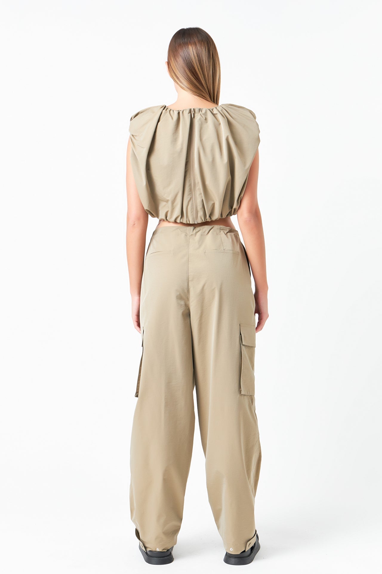 GREY LAB - Low Waisted Pleated Cargo Pants - PANTS available at Objectrare