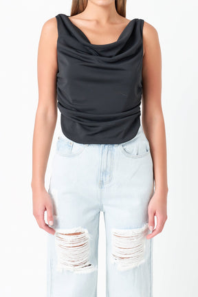 GREY LAB - Grey Lab - Cowl Neck Ruched Top - TOPS available at Objectrare