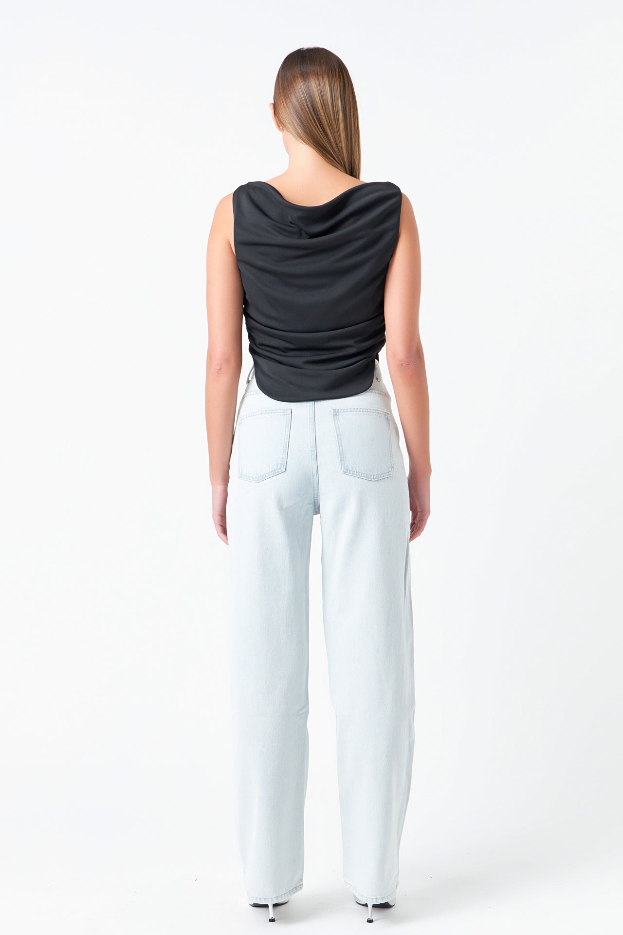 GREY LAB - Grey Lab - Cowl Neck Ruched Top - TOPS available at Objectrare