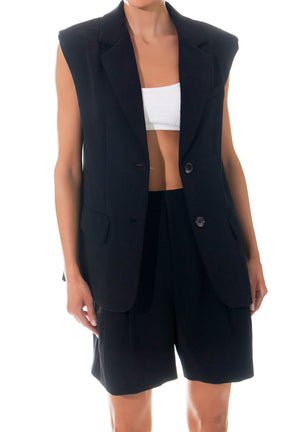 GREY LAB - Oversized Blazer Vest - VESTS available at Objectrare