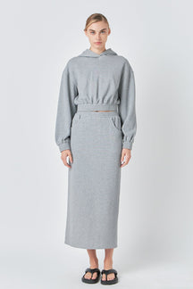 GREY LAB - Grey Lab - Mid-Waisted French Terry Maxi Skirt - SKIRTS available at Objectrare