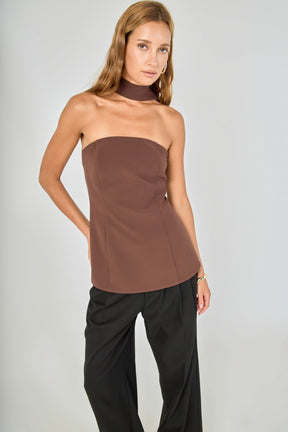 ENDLESS ROSE - Kaitlyn A-Line Choker Tie Top - TOPS available at Objectrare