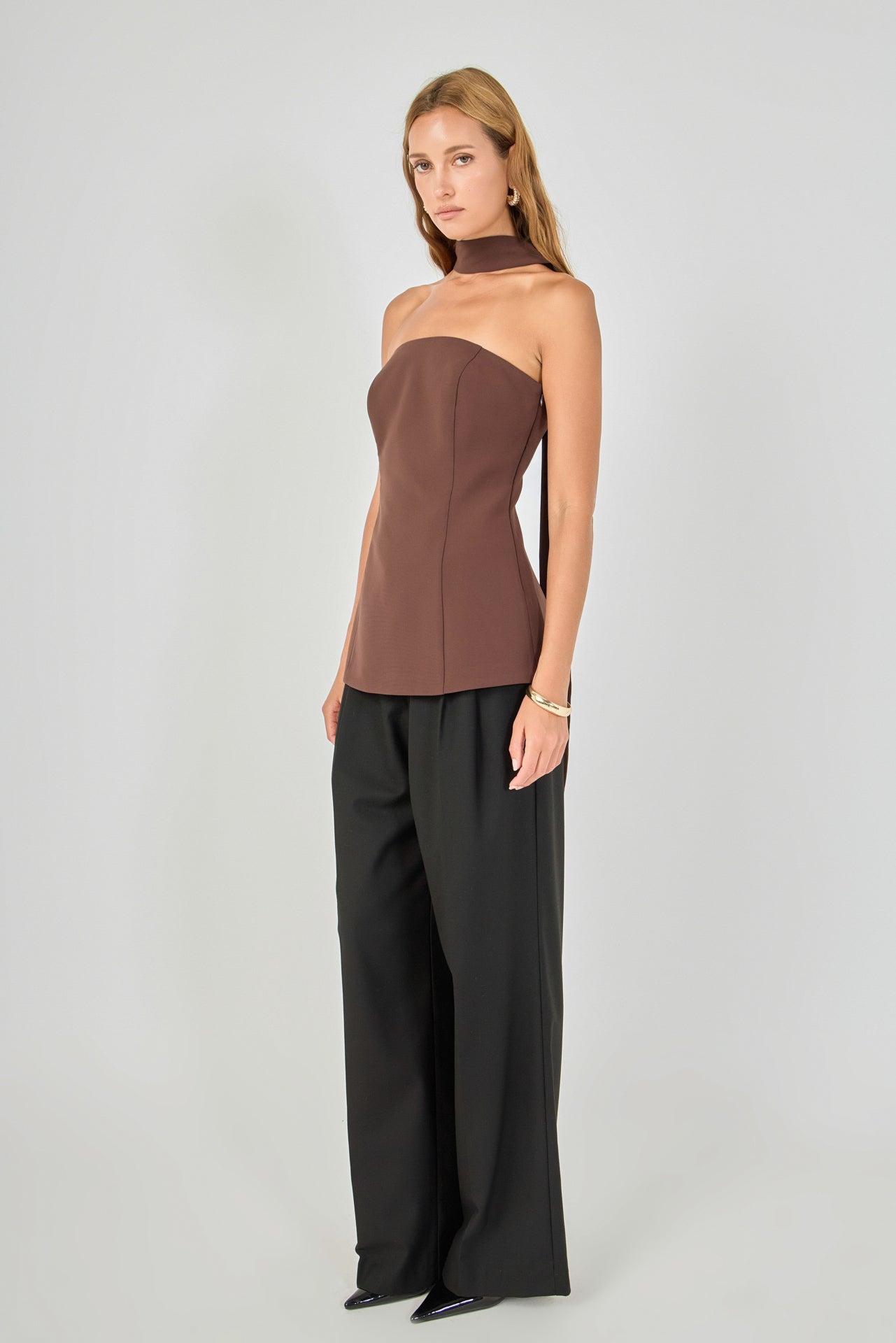 ENDLESS ROSE - Kaitlyn A-Line Choker Tie Top - TOPS available at Objectrare