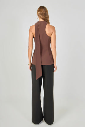 ENDLESS ROSE - Kaitlyn A-Line Choker Tie Top - TOPS available at Objectrare