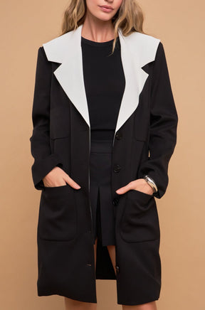 ENGLISH FACTORY - English Factory - Premium Coat with Contrast Sailor Collar - COATS available at Objectrare