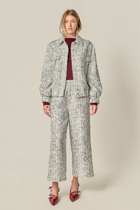 ENGLISH FACTORY - Sequin Tweed Jacket - JACKETS available at Objectrare