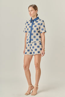 ENGLISH FACTORY - Crochet Patchwork Shorts - SHORTS available at Objectrare